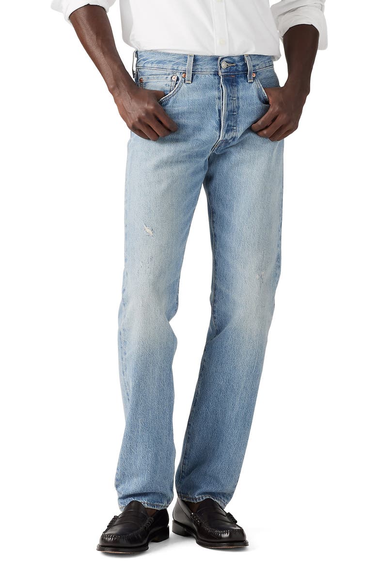 Levi's<sup>®</sup> 501<sup>®</sup> '54 Original Fit Straight Leg Jeans, Main, color, 1954 Bright Light