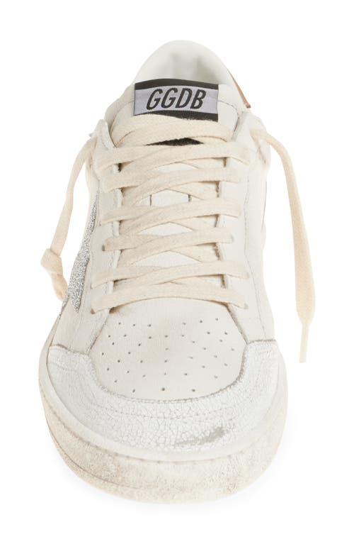 Shop Golden Goose Ball Star Low Top Sneaker In White/crystal/beige