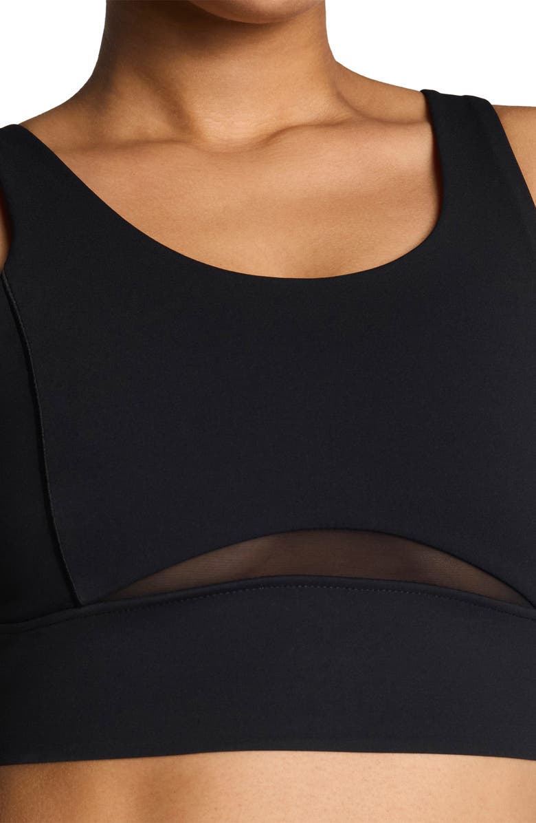 SPANX<sup>®</sup> Meshery Longline Sports Bra, Alternate, color, Very Black