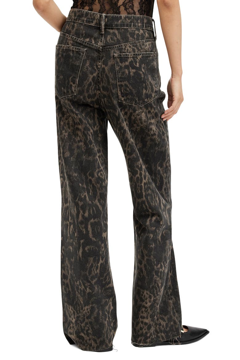 Blake Print Wide Leg Jeans, Alternate, color, JINX GOLDEN BROWN