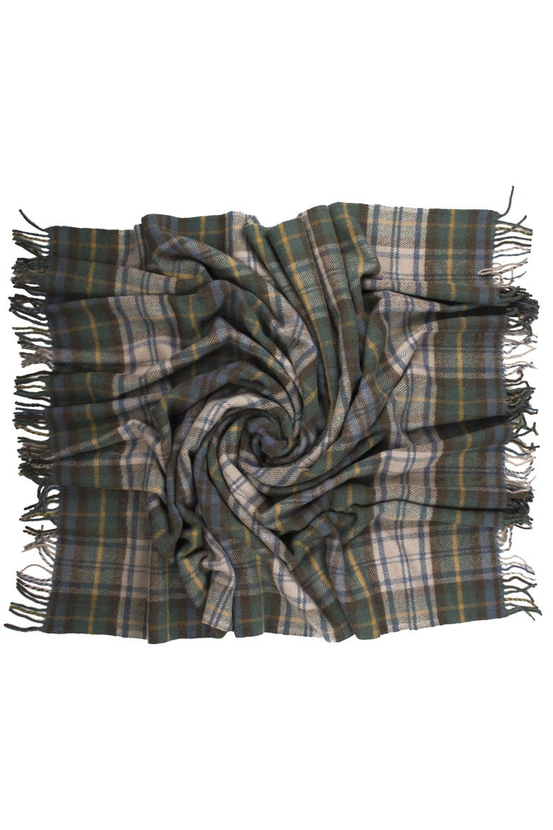 Highland Tweeds New Wool Fluffy Throw, Main, color, Antique Dress Gordon