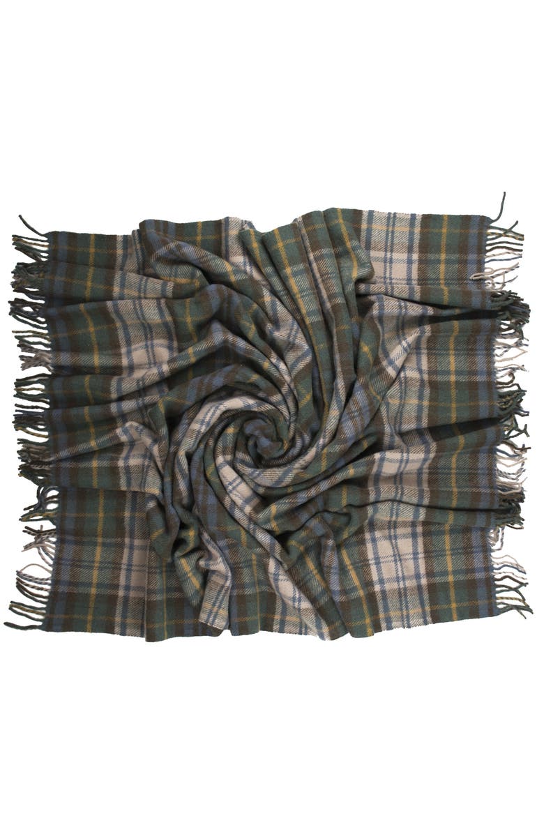 Prince of Scots Highland Tweeds New Wool Fluffy Throw, Main, color, Antique Dress Gordon