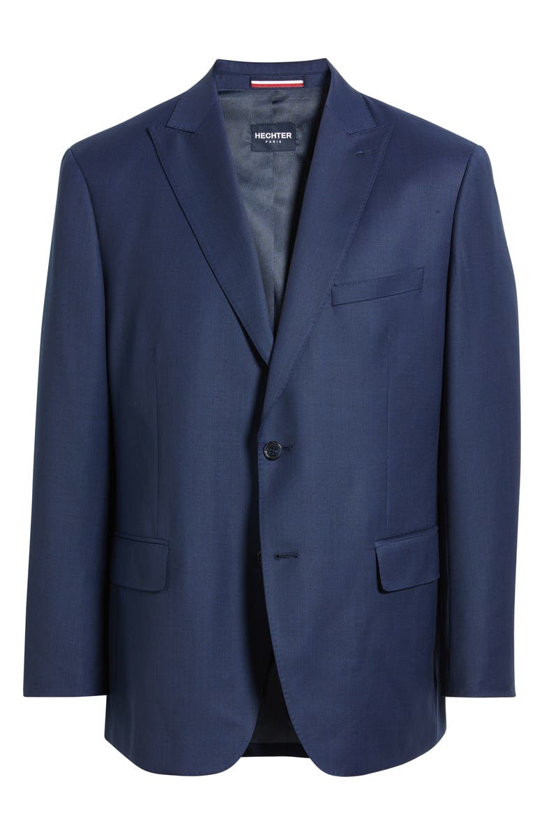 DANIEL HECHTER Navy Textured Wool Blend Sport Coat, Alternate, color, Navy