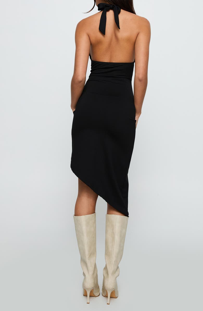 Princess Polly Whimsy Asymmetric Halter Midi Dress, Alternate, color, 