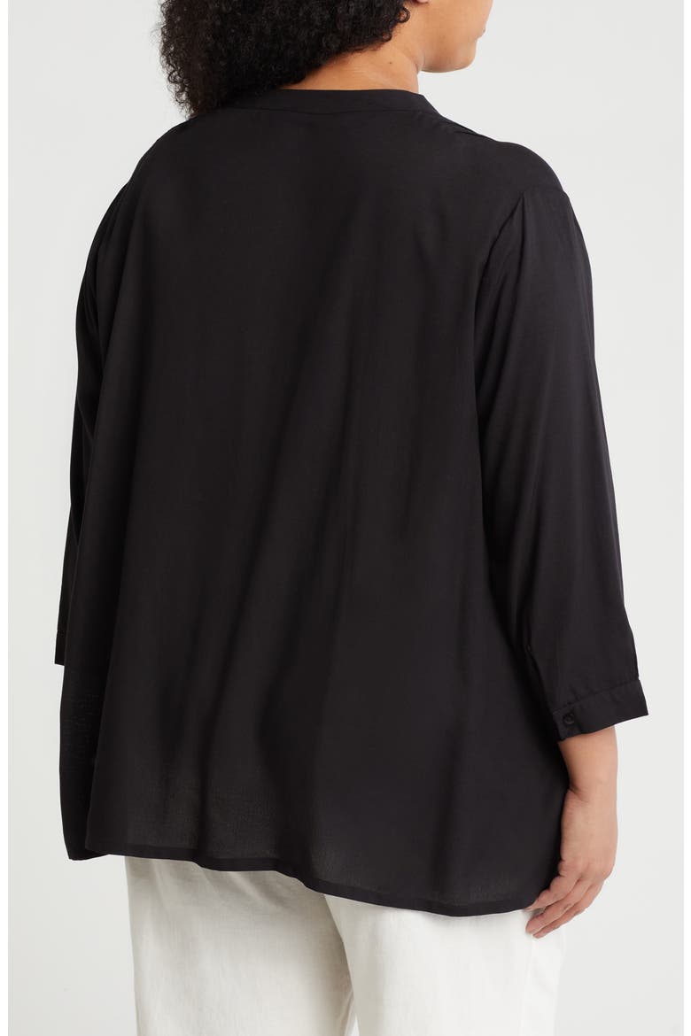 Pintuck Long Sleeve Button-Up Shirt, Alternate, color, BLACK