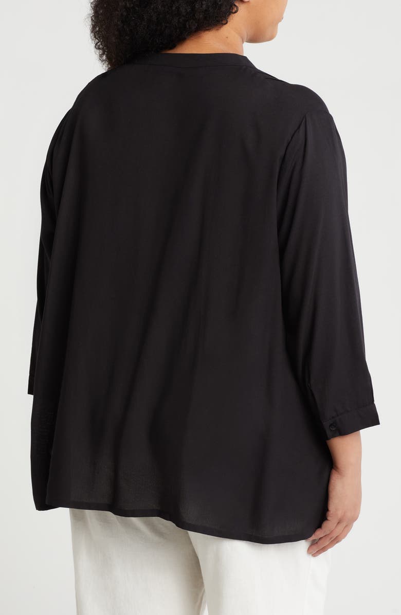 BOHO ME Pintuck Long Sleeve Button-Up Shirt, Alternate, color, Black