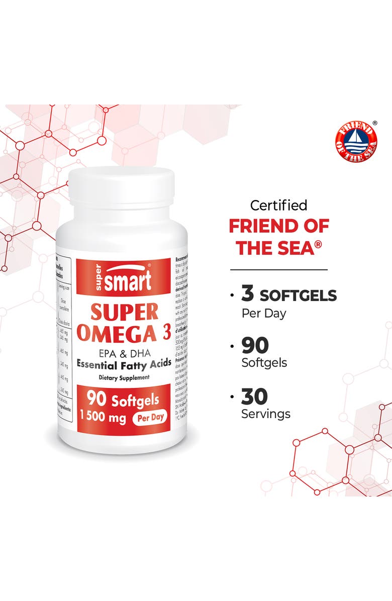 SuperSmart Super Omega 3 1500mg, Alternate, color, NO COLOR