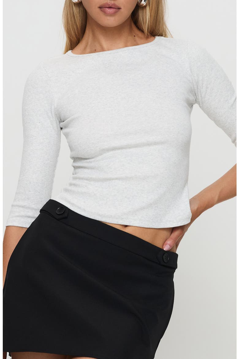 Elaia Stretch Recycled Cotton Top, Main, color, GREY MARLE
