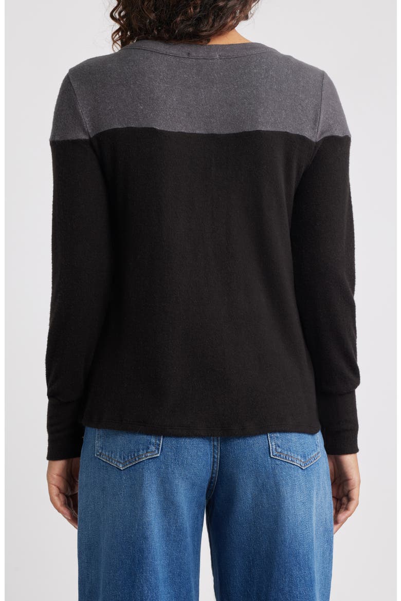 Block Crewneck Top, Alternate, color, GREY/ BLACK