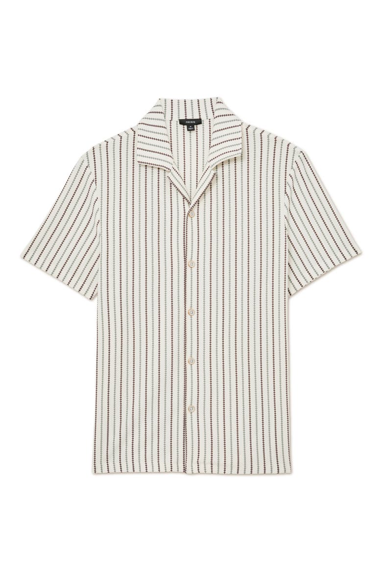 Percey Stripe Camp Shirt, Alternate, color, GREEN/ BROWN MULTI