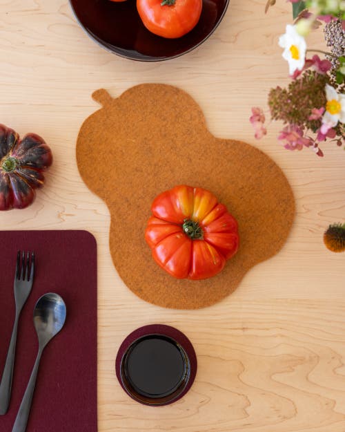 Graf & Lantz Graf Lantz Merino Wool Pumkin Trivet In Brown