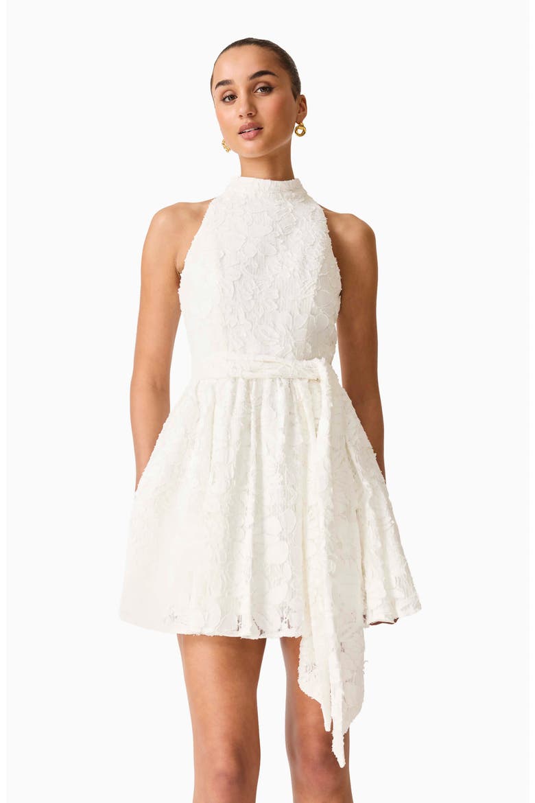 Edellie Halter Neck Minidress, Alternate, color, WHITE