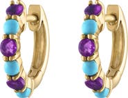 EDEN PRESLEY Semiprecious Stone Huggie Hoop Earrings