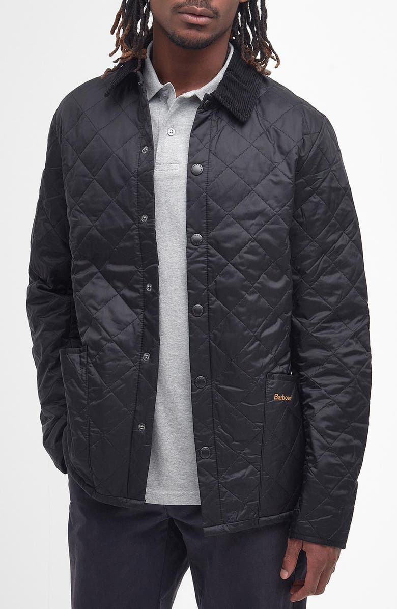 Barbour Heritage Liddesdale Quilted Jacket, Main, color, Black