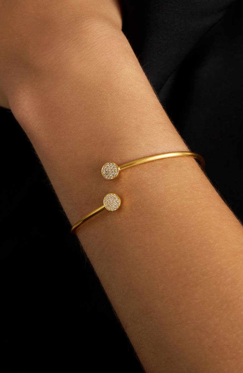 Dean Davidson Mirabeaux Pavé Twist Bangle, Alternate, color, White Cz/Gold