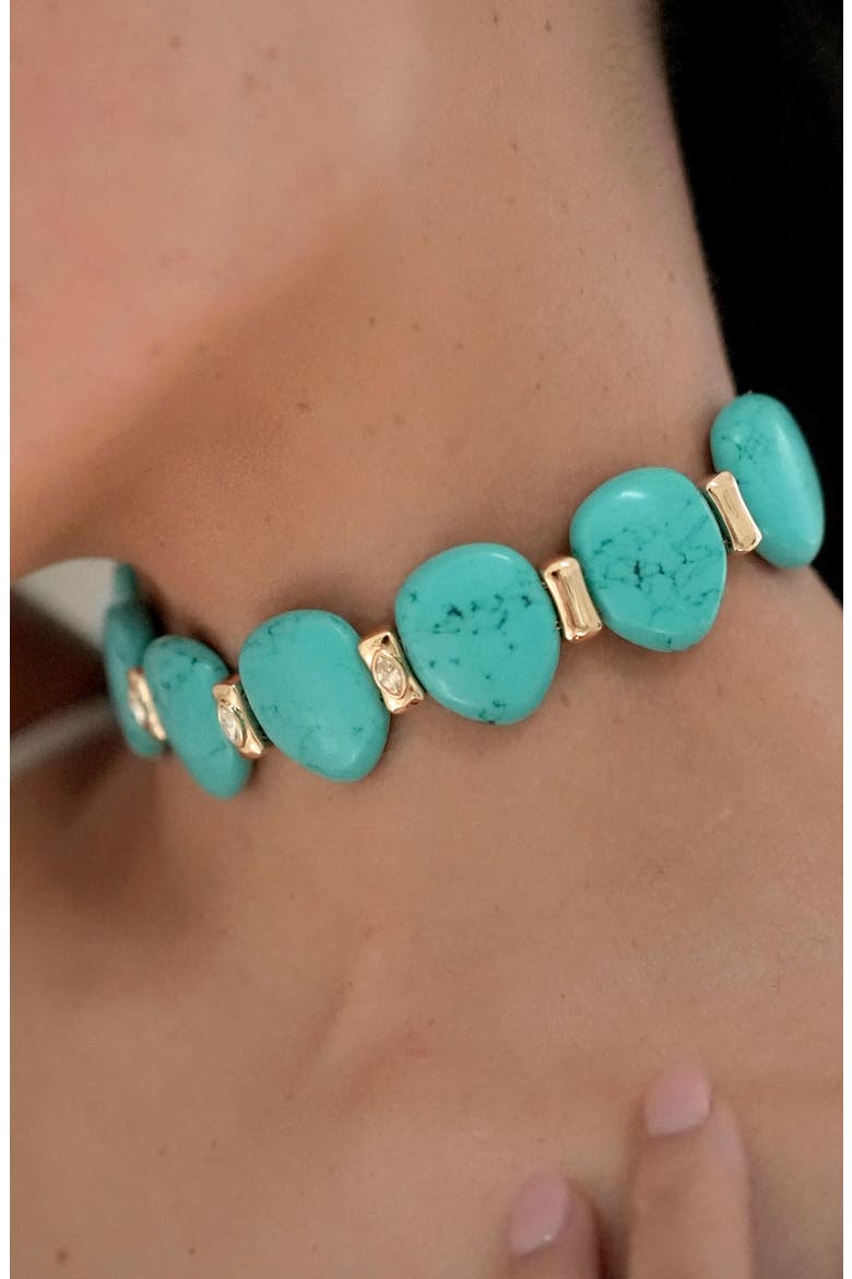 Reconstituted Turquoise Solstice Choker Necklace, Alternate, color, TURQUOISE