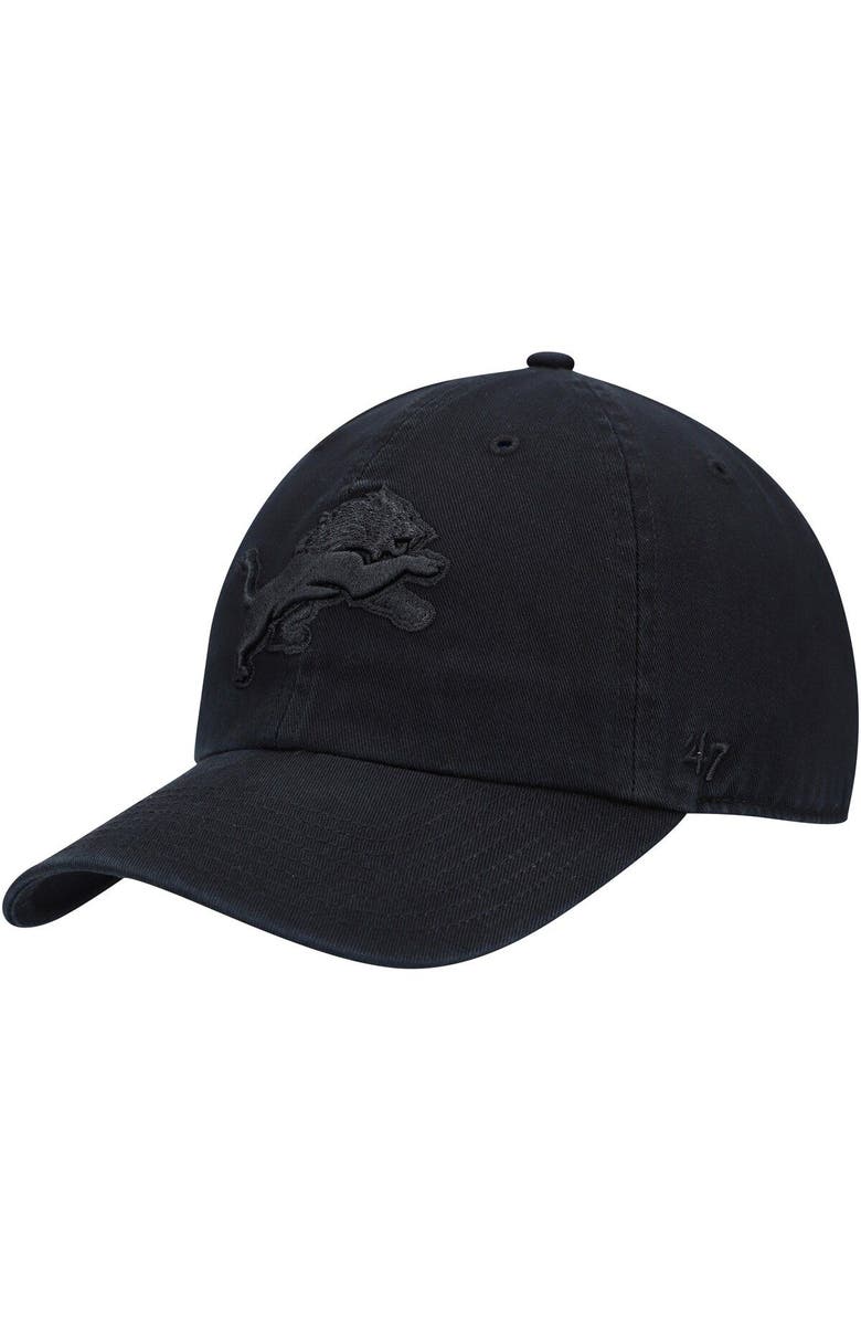 '47 Men's '47 Black Detroit Lions Team Tonal Clean Up Adjustable Hat, Main, color, Black