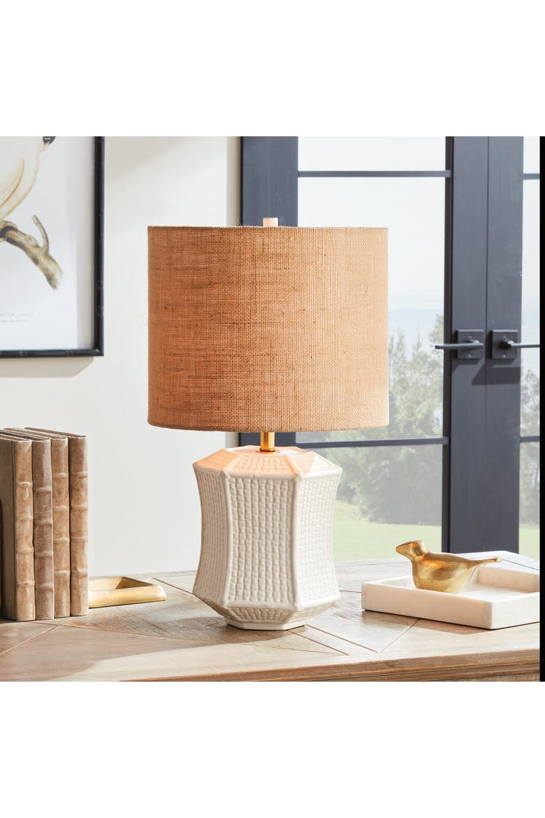 Lisha Table Lamp, Alternate, color, White