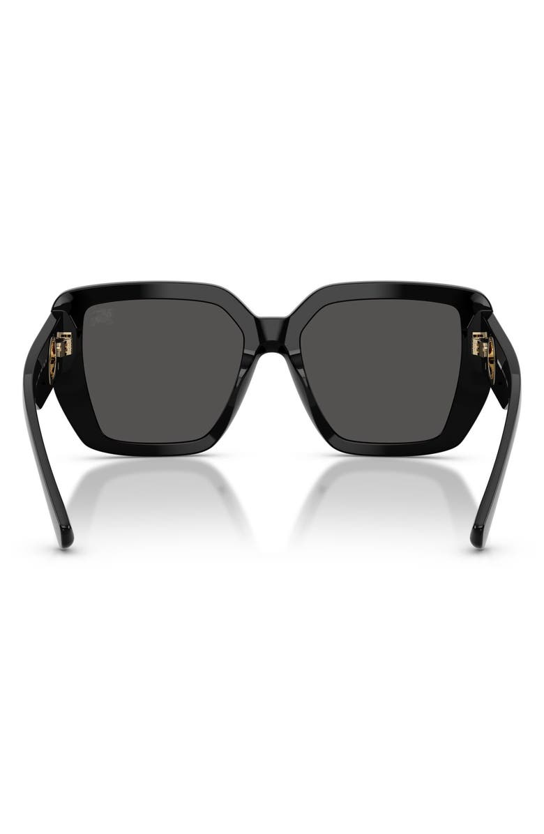Burberry 54mm Square Sunglasses, Alternate, color, Black / Dark Grey