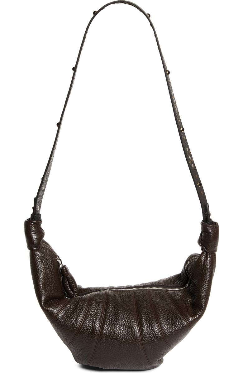 Lemaire Medium Croissant Leather Bag, Main, color, Dark Chocolate