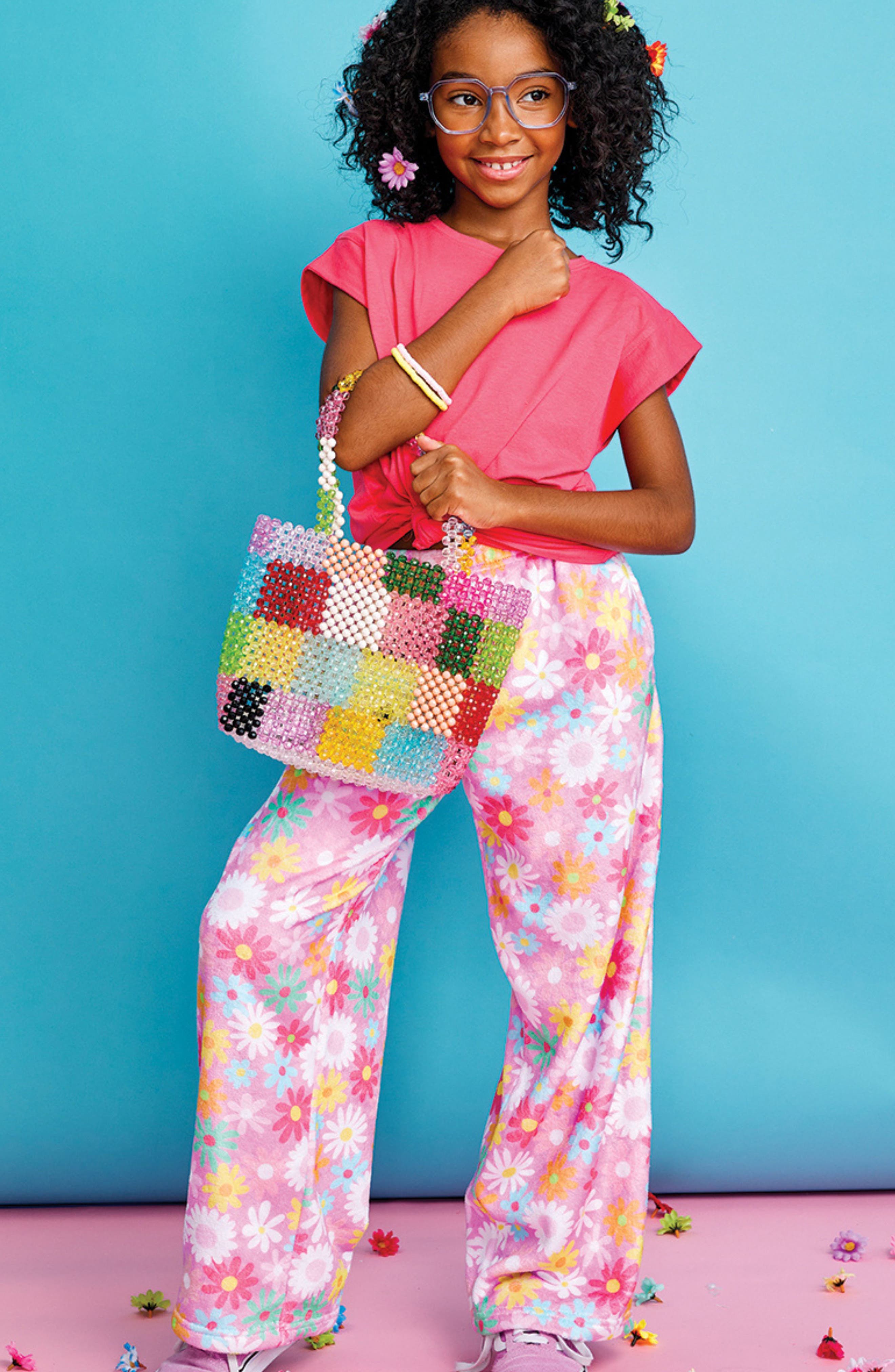 Iscream Kids
 Colorblock Bead Tote, Alternate, color, Multi