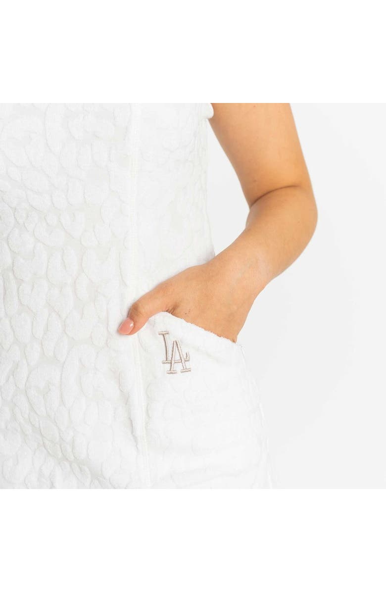 LUSSO Women's Lusso White Los Angeles Dodgers Tess Cheetah V-Neck Racerback Dress, Alternate, color, White