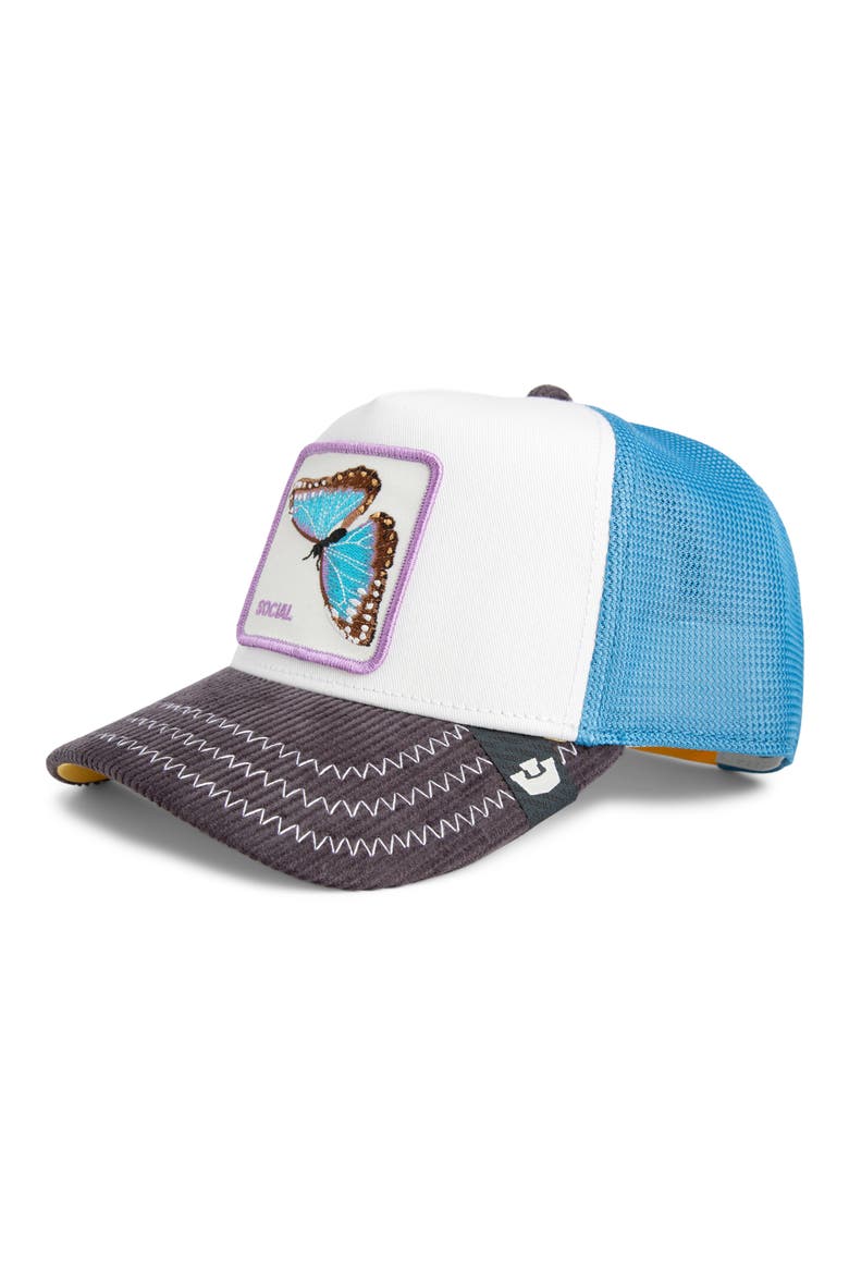 Goorin Bros Majestic Butterfly Animal Farm Snapback Trucker Hat Goorin Bros. Butterfly Majestic Monarchy of Roses The Farm  main image 3