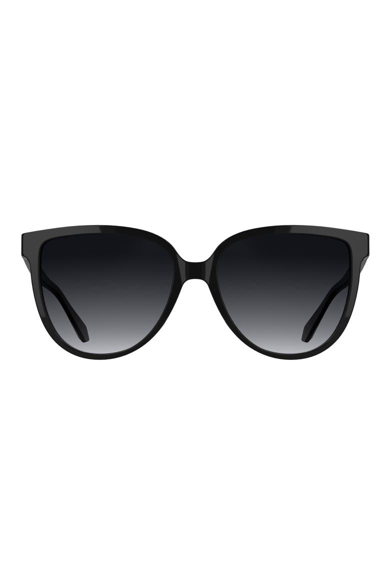 Dira 57mm Gradient Tea Cup Sunglasses, Main, color, BLACK