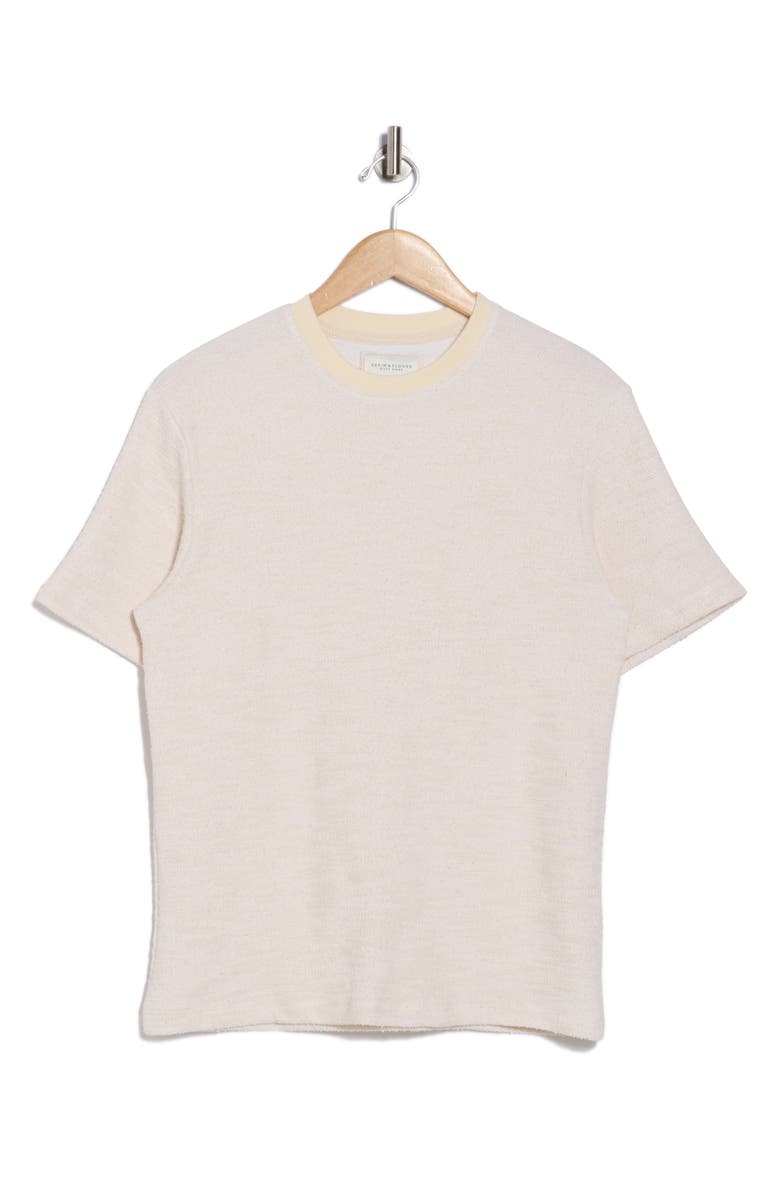 DENIM AND FLOWER Textured T-Shirt, Alternate, color, Oatmeal