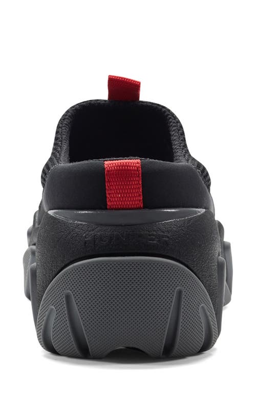 Hunter Darisa Water Repellent Slip-on Shoe In Black