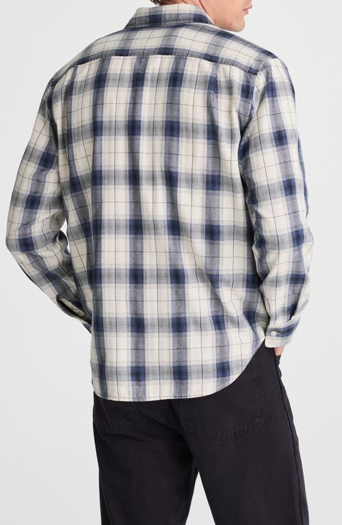 Madewell Lightweight Flannel Button Up Shirt In White