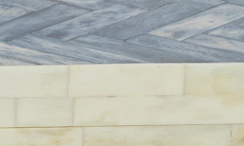 Zodax Mahar Herringbone Bone Decorative Box In Neutral