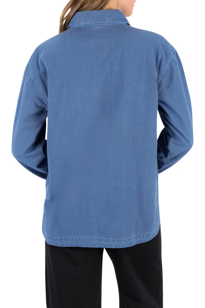 Wavy Days Cotton Overshirt, Alternate, color, DUTCH BLUE