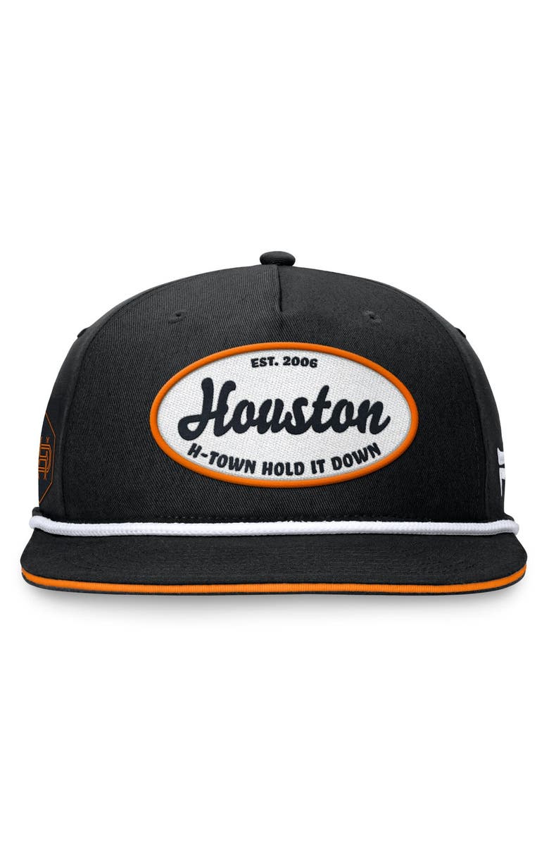 FANATICS Men's Fanatics Branded Black Houston Dynamo FC Iron Golf Snapback Hat, Alternate, color, 