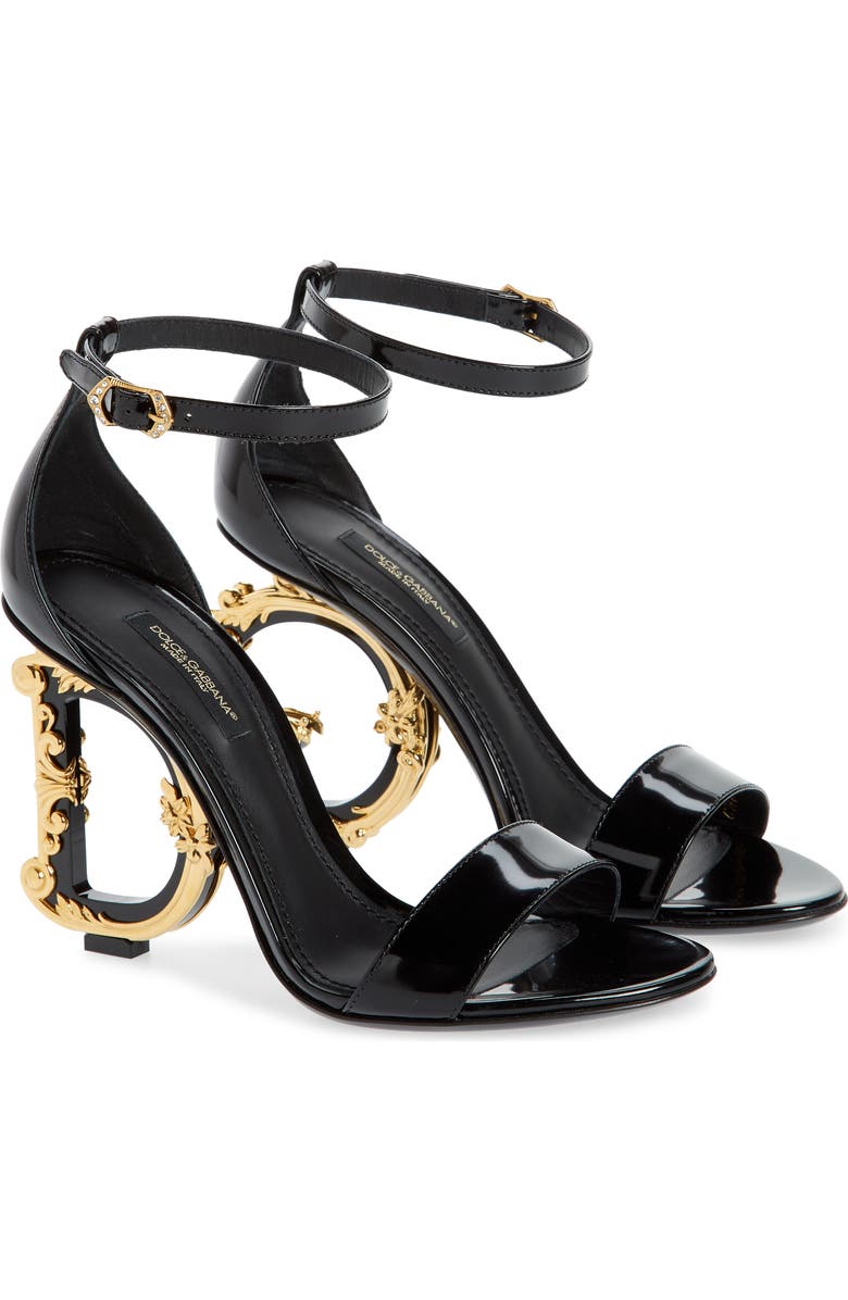 Dolce&Gabbana Keira Baroque DG Heel Sandal, Main, color,