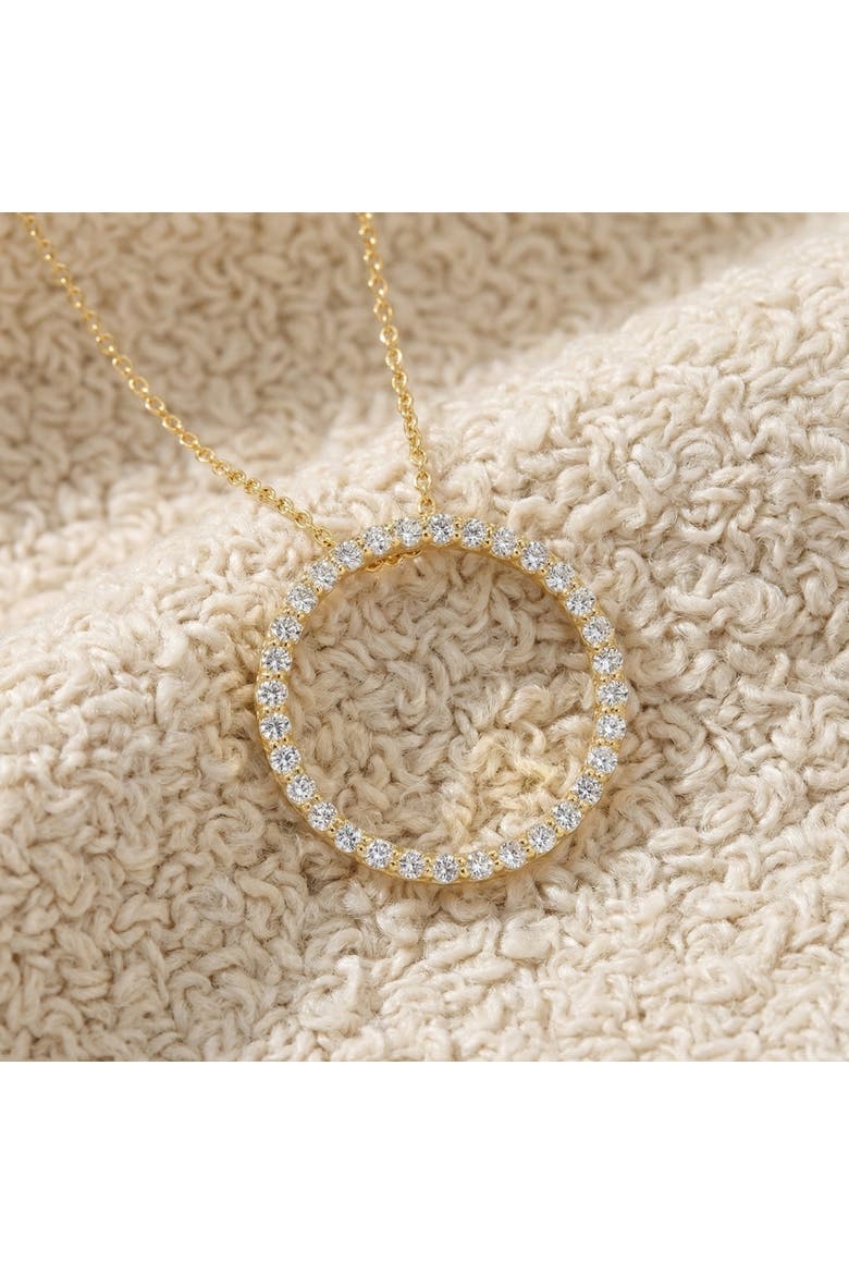 1/2ct Circle Of Life Lab Grown Diamond Pendant Gold Necklace, Alternate, color, 10k Yellow Gold