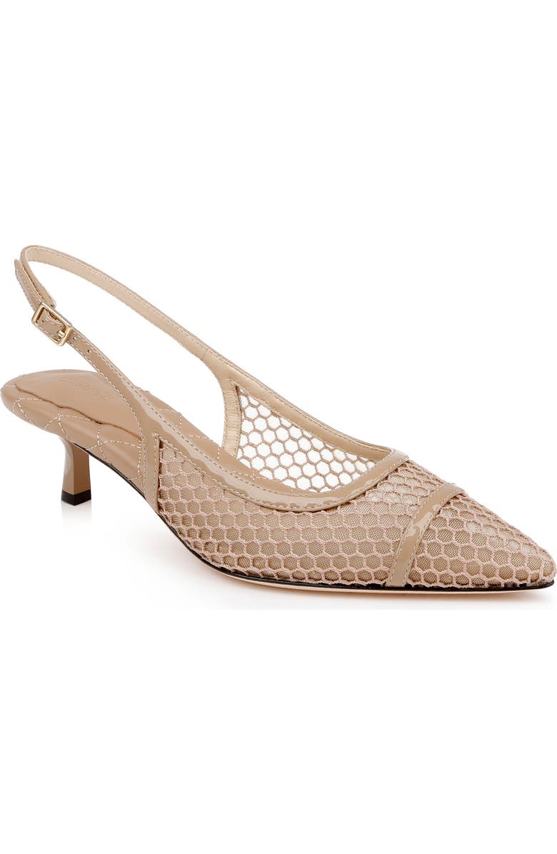 L'AGENCE Graland Pointed Toe Slingback Pump, Main, color, Cappuccino Mesh