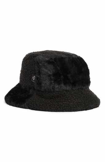 Nanette Lepore Faux Fur Mixed Media Bucket Hat