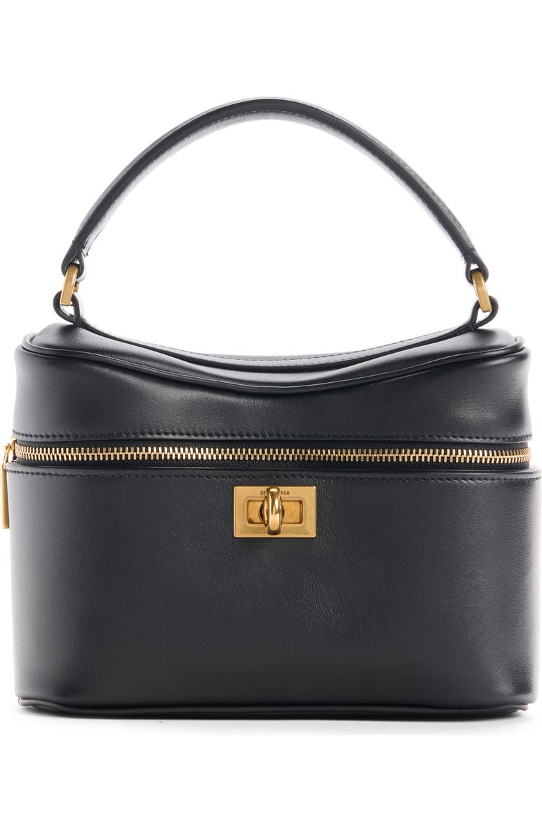 Balenciaga Rodeo Leather Vanity Case, Main, color, 1000 Black