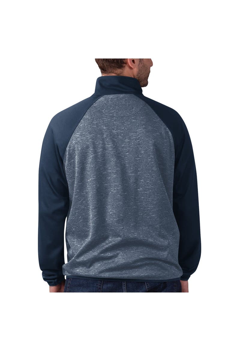 Men's G-III Sports by Carl Banks Deep Sea Blue Seattle Kraken Runners Raglan Full-Zip Track Jacket, Alternate, color, Navy