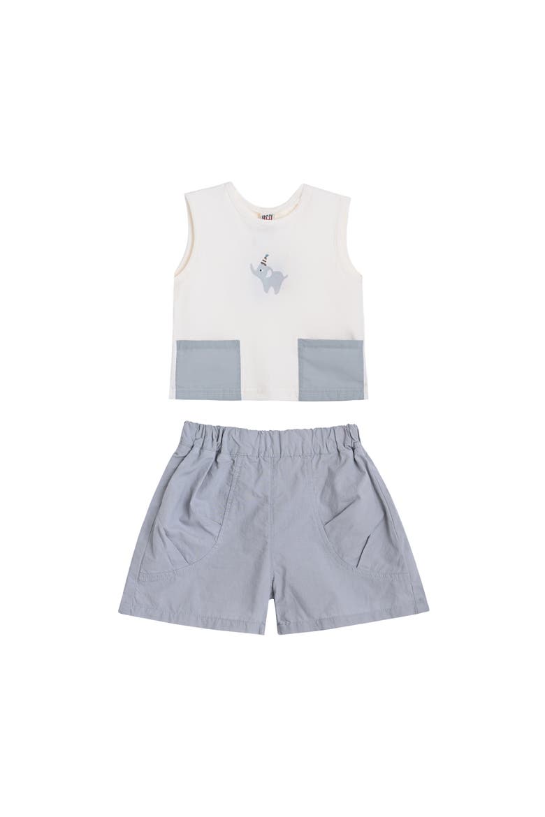 Elephant Pocket Set, Main, color, Grey