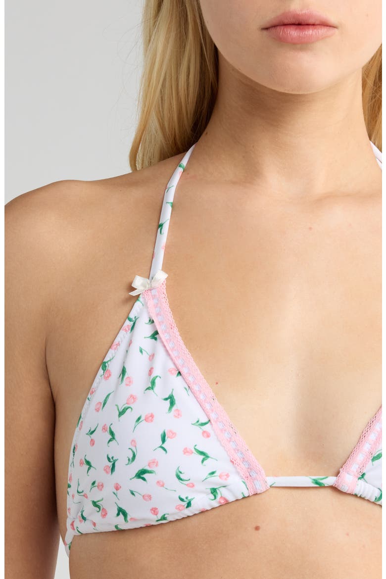 Lacey Day Triangle Swim Top, Alternate, color, TULIP DITSY