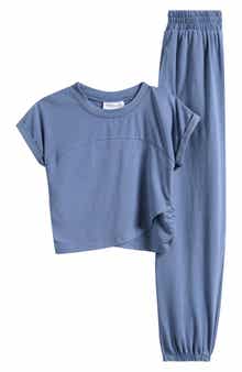 Kids' Washed Knit T-Shirt & Joggers Set