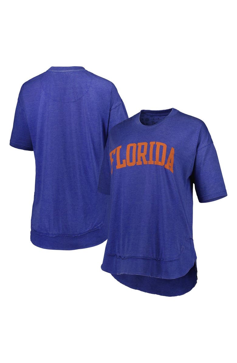 PRESSBOX Women's Pressbox Royal Florida Gators Arch Poncho T-Shirt, Main, color, Royal