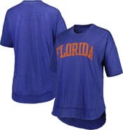 PRESSBOX Women's Pressbox Royal Florida Gators Arch Poncho T-Shirt