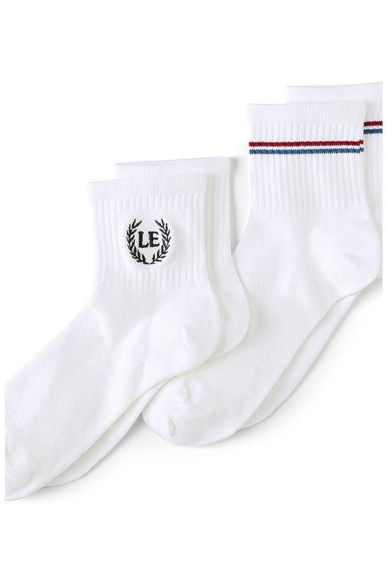 Quarter Crew Socks 2pk, Main, color, Red/Blue/Ivory/Crest Pack