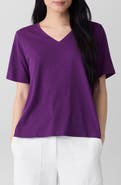 Eileen Fisher Easy V-Neck Organic Cotton T-Shirt