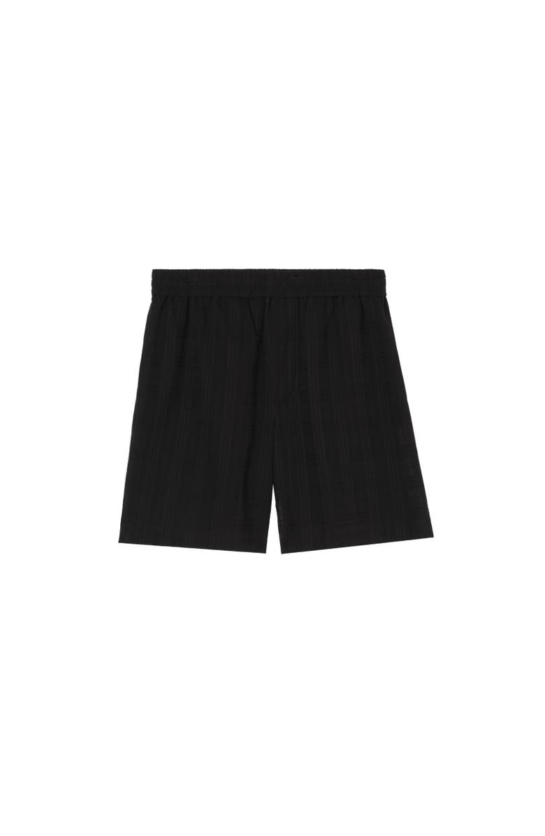 Burberry Check Cotton Voile Shorts, Alternate, color, Black
