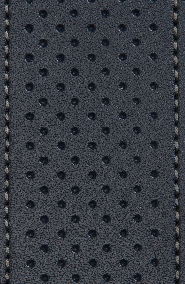 PGA TOUR Perforated Leather Belt, Alternate, color, Navy/ Black