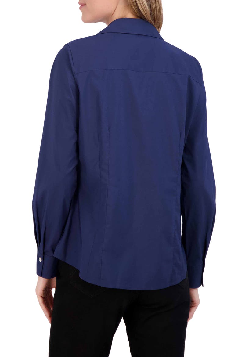 Taylor Non-Iron Long Sleeve Stretch Button-Up Shirt, Alternate, color, NAVY